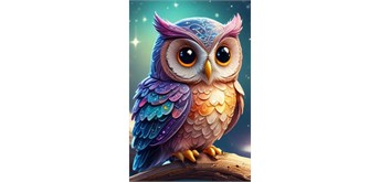 Diamond Painting - Wächter der Nacht - ECKIGE STEINE 20 x 30 cm