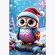 Diamond Painting - Winter Eule - ECKIGE STEINE 20 x 30 cm