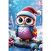 Diamond Painting - Winter Eule - ECKIGE STEINE 20 x 30 cm