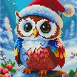 Diamond Painting - Winter Eule - ECKIGE STEINE 20 x 30 cm | Bild 2