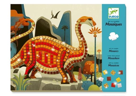 Djeco 08899 Mosaik Dinosaurier