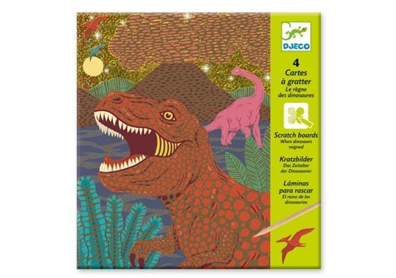 Djeco 09726 Scratchbilder Dinosaurier