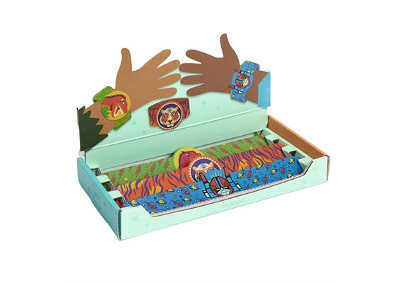 Djeco DD03456 Wickelarmbänder Dino/Tiger/Held assortiert