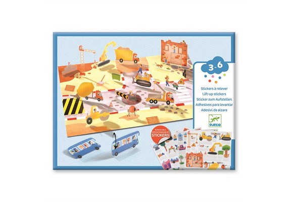 Djeco DJ00043 Sticker zum Aufstellen Fahrzeuge