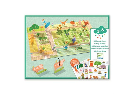 Djeco DJ00045 Sticker zum Aufstellen Auf dem Bauernhof
