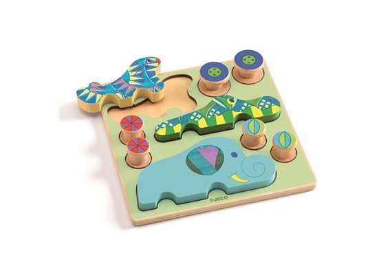 Djeco DJ01081 Puzz & Roll Bariolo