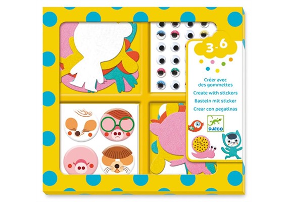 Djeco DJ09050 Stickerbilder Tiere