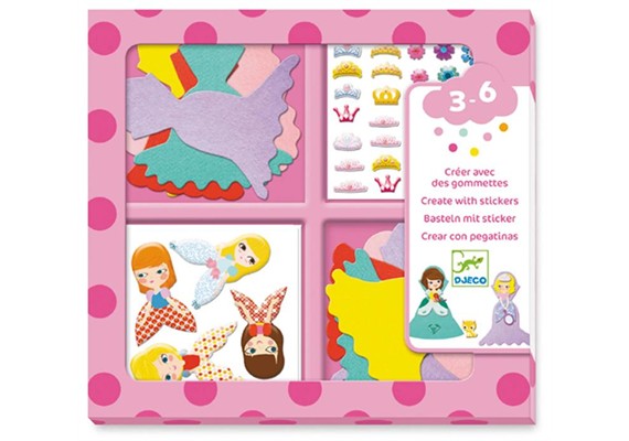 Djeco DJ09053 Stickerbilder Prinzessin
