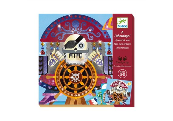 Djeco DJ09526 Folienbilder Glitzersteine Pirat