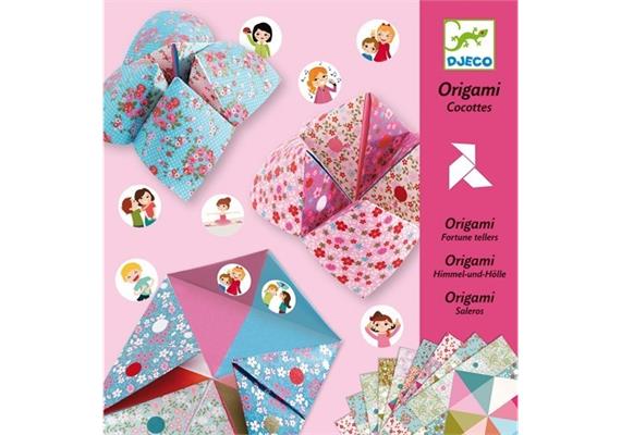 Djeco 08773 Origami Himmel und Hölle pink
