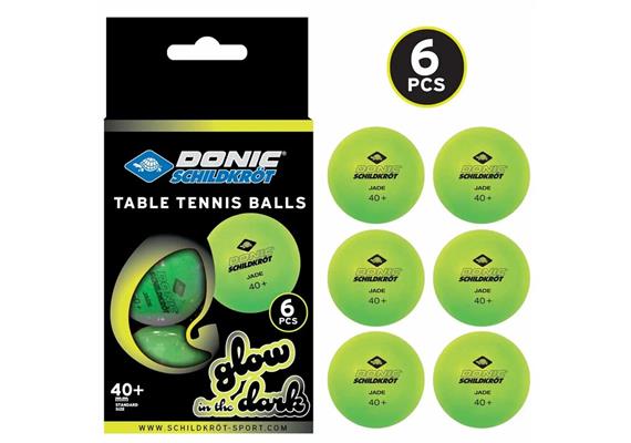 Donic Schildkröt Tischtennisball Glow In The Dark 6 Stück