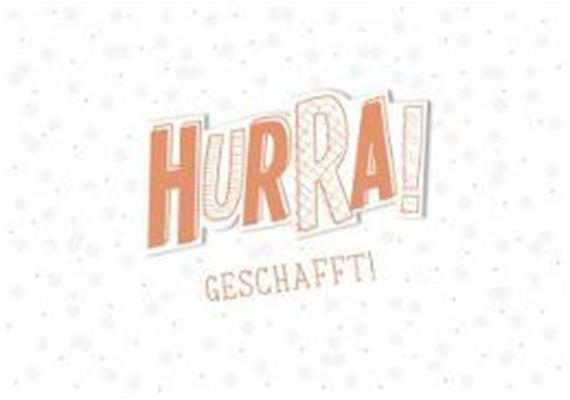 Doppelkarte Federleicht 542 - Hurra Geschafft