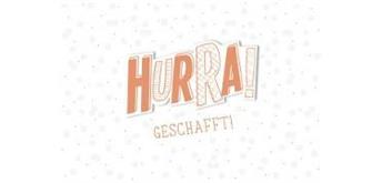 Doppelkarte Federleicht 542 - Hurra Geschafft