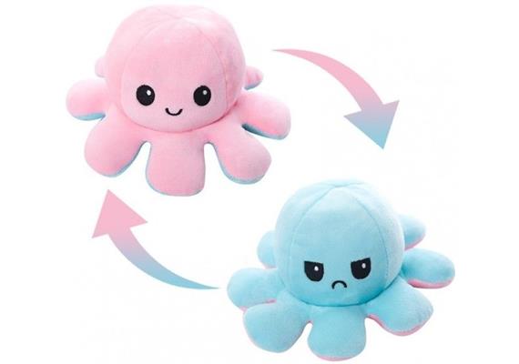 Doppelseitiger Octopus Pink-Blue 20 cm