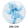 Double Bubble Ø 45 cm, Baby Boy Blue Teddy Bear, ohne Füllung