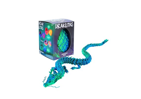 Drachenei mit Drachen 7 x 7 x 9.5 cm 1 Stück assortiert