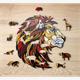 Eco-Wood-Art - Holzpuzzle Löwe mit Spieltieren