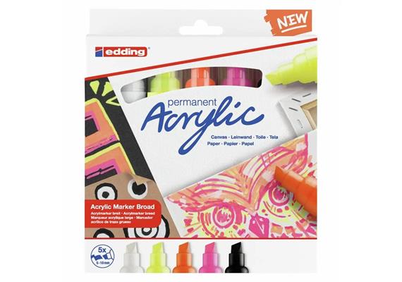 edding Acrylmarker 5000 5-10 mm 5 Stück