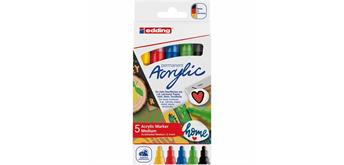 edding Acrylmarker 5100 medium basic 2-3 mm 5 Stück