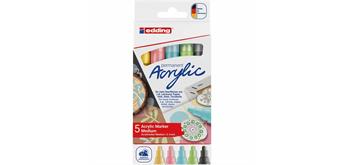 edding Acrylmarker 5100 medium pastell 2-3 mm 5 Stück