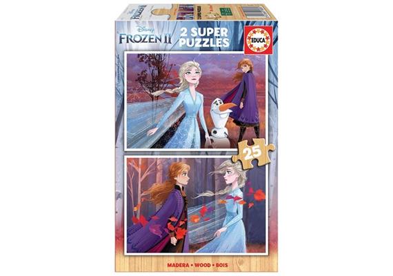 Educa Holzpuzzle 18085 - Frozen 2 - 2 x 25 Teile