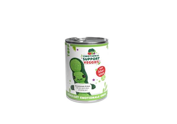 Emotional Support Veggies Häkelset Erbse