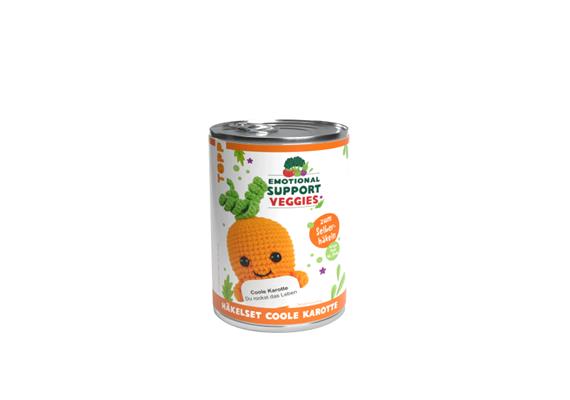 Emotional Support Veggies Häkelset Karotte