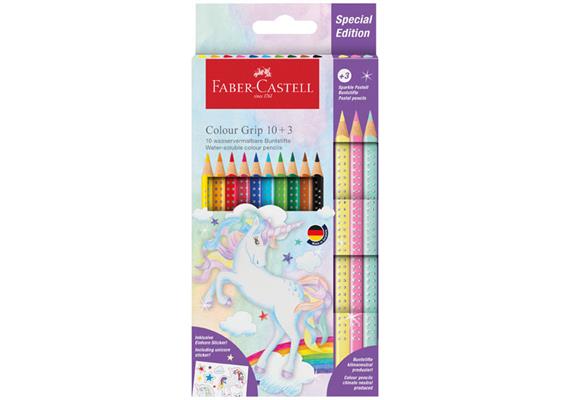 Faber - 10 + 3 Buntstifte Colour Grip - Einhorn