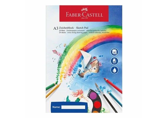 Faber Castell Zeichenblock 20 Blatt 100g/m² DIN A3