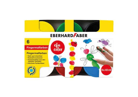 Faber - Fingermalfarben 6 x 40 ml