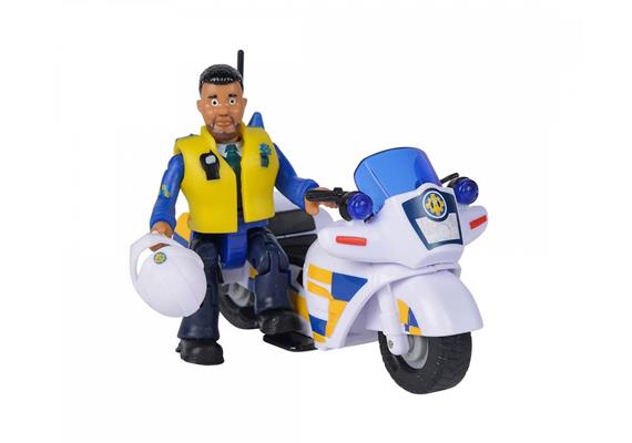 Feuerwehrmann Sam Polizei Motorrad mit Figur