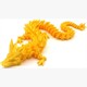 Fidget Dragon 45 cm - Yellow