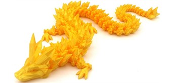 Fidget Dragon 45 cm - Yellow