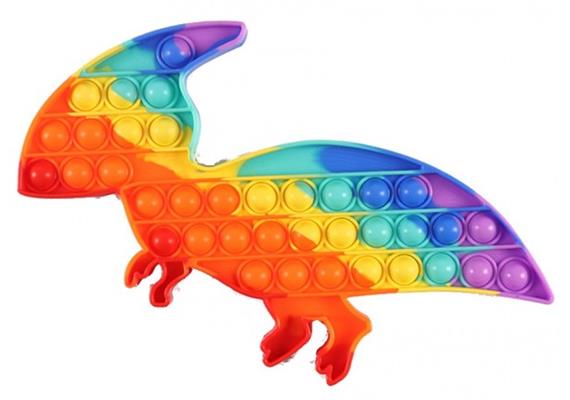 Fidget Game - Pop it Dino XL Rainbow 30 x 18 cm