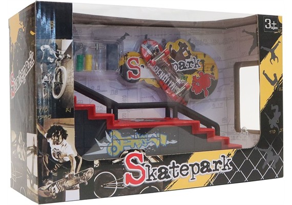 Fingerskateboard-Park mit Zubehör