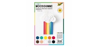folia Moosgummi mehrfarbig 20 x 29 cm 10 Blatt