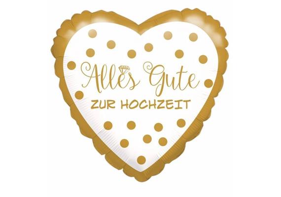 Folienballon Alles Gute zur Hochzeit, ohne Füllung