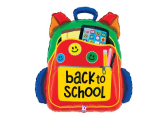 Folienballon Back to School 64 cm ohne Füllung