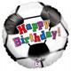 Folienballon Birthday Fussball