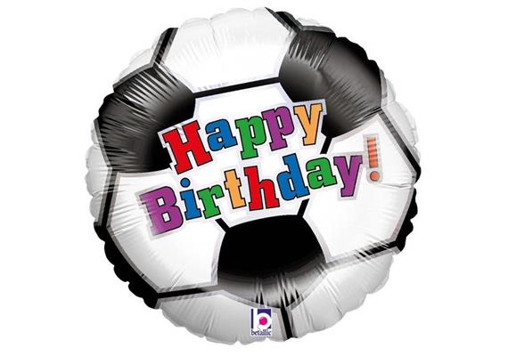Folienballon Birthday Fussball