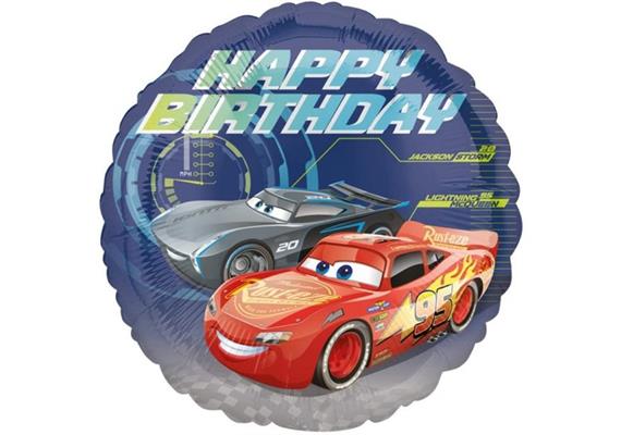 Folienballon Cars Happy Birthday 43 cm ungefüllt