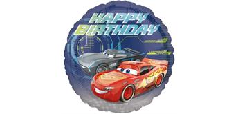 Folienballon Cars Happy Birthday 43 cm ungefüllt