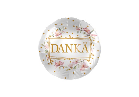 Folienballon Dankä ca. 45 cm, ungefüllt