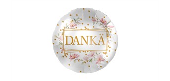 Folienballon Dankä ca. 45 cm, ungefüllt