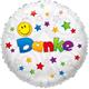 Folienballon "Danke" Smile 45 cm, ohne Füllung