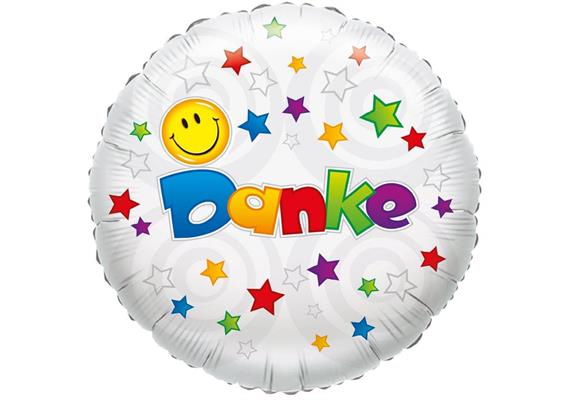 Folienballon "Danke" Smile 45 cm, ohne Füllung