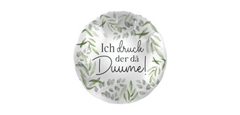 Folienballon Druck der dä Duume ca. 45 cm, ungefüllt