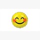Folienballon Emoji Lächeln ca. 45 cm, ungefüllt