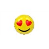 Folienballon Emoji Liebe ca. 45 cm, ungefüllt