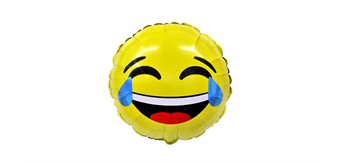 Folienballon Emoji Tränen ca. 45 cm, ungefüllt